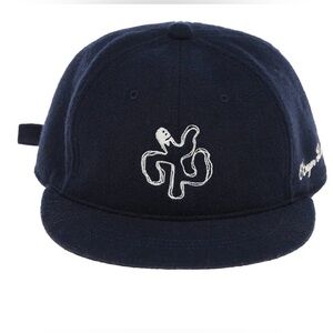 🧢 NWT 6cRAyon Crafted Wool Blend Embroidered Cap Navy Adjustable-Unisex